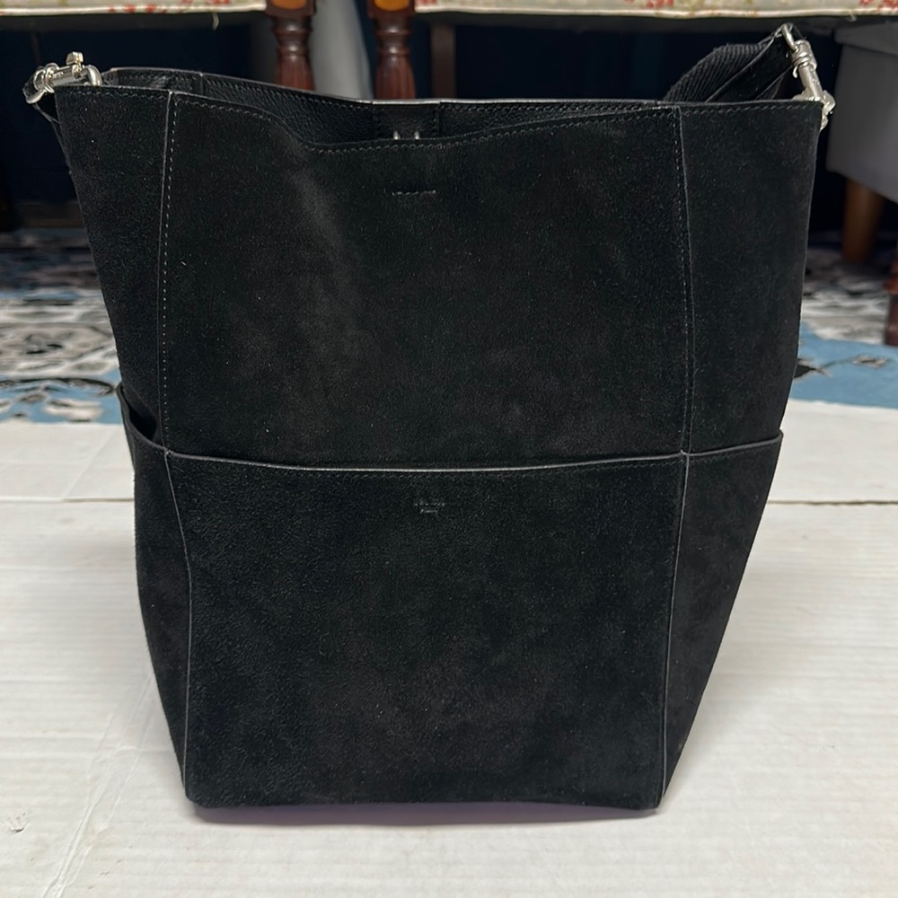 Phoebe Philo for Celine black suede medium Sangle bag